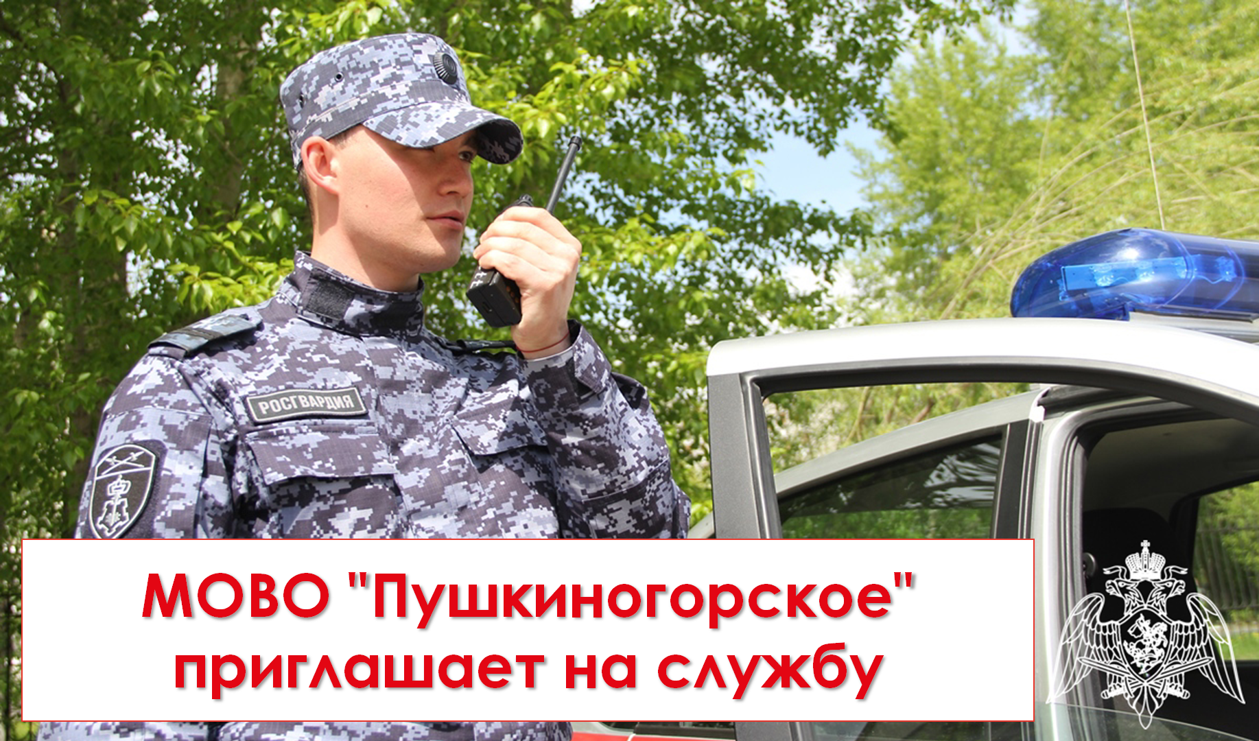 МОВО &quot;Пушкиногорское&quot; приглашает граждан на службу.